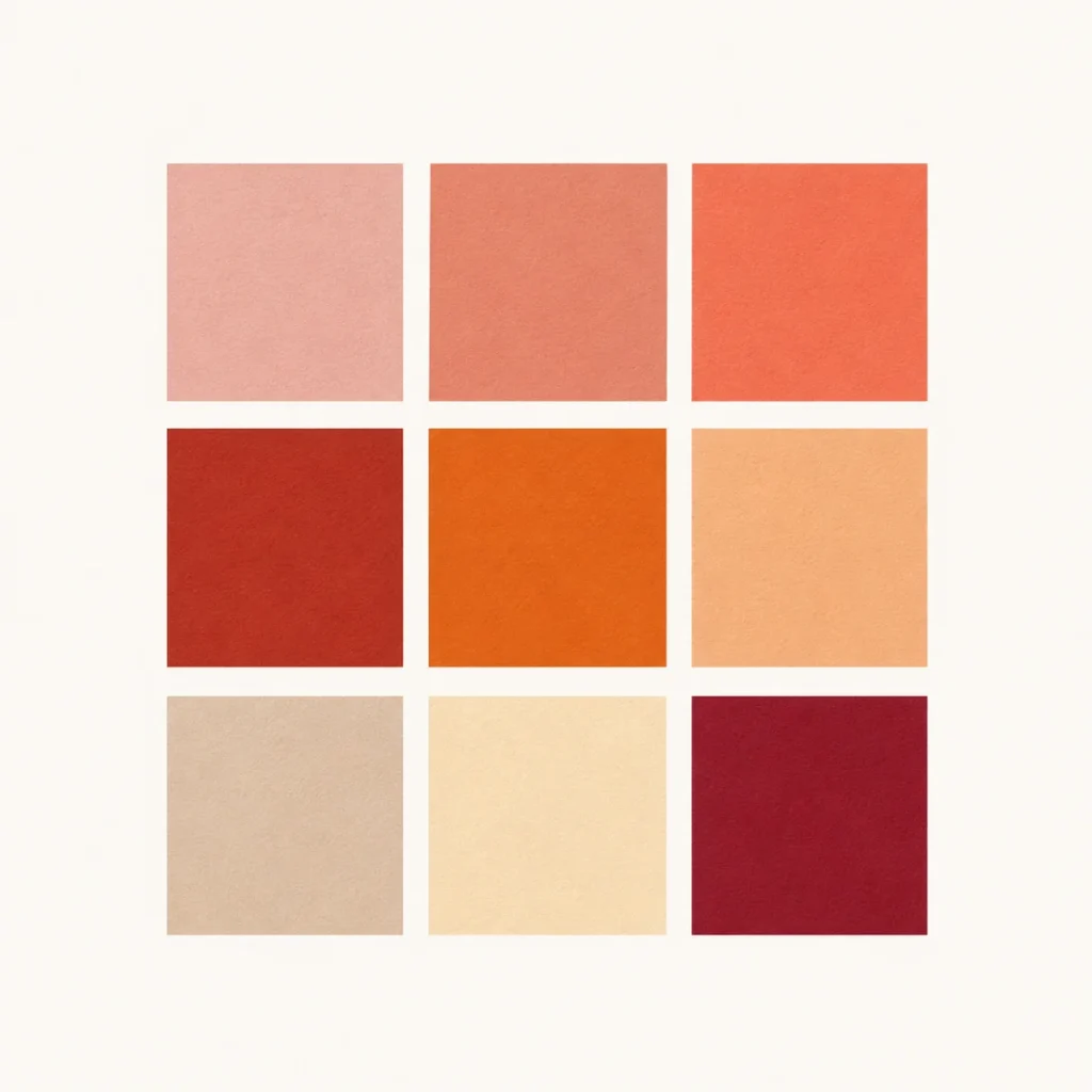 Gestaltung Logo Design Farbpalette Warm