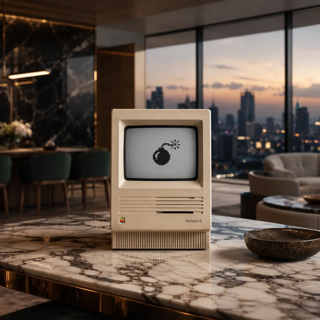 Mac Support Vintage Macintosh Sonnenuntergang Bombe